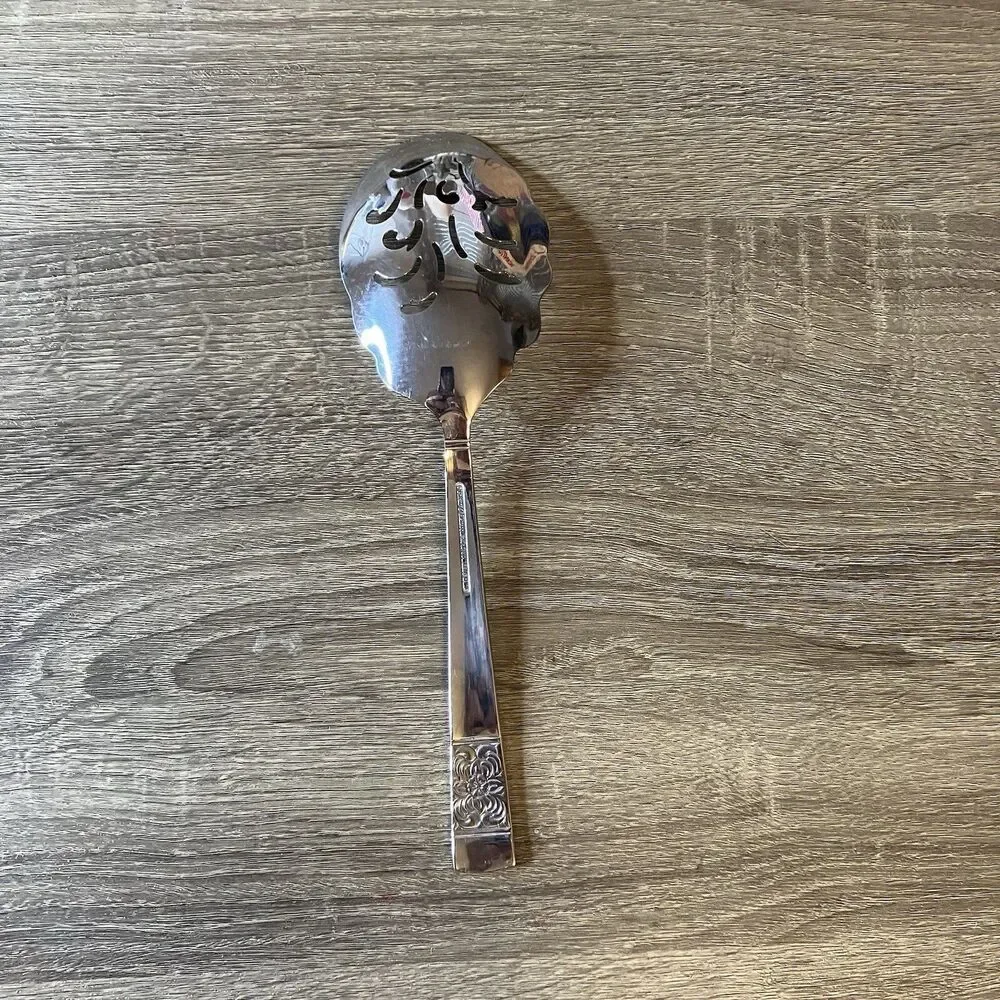 Reed & Barton HARVEST BOUQUET Stainless 18/10 Pierced Serving Spoon Replacement